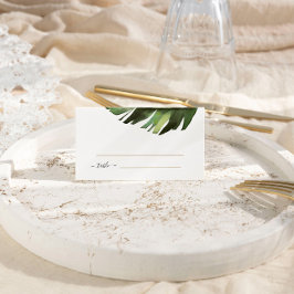 Tarjeta De Asiento Palm Leaf Tropical Boda Floral