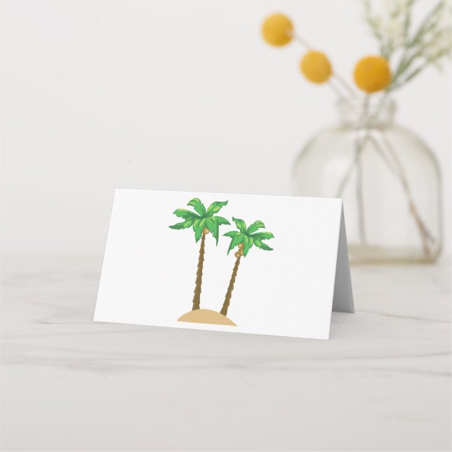 Tarjeta De Asiento Palmeras de coco (Anverso)