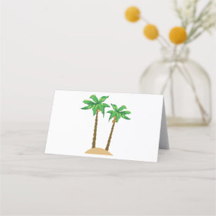 Tarjeta De Asiento Palmeras de coco