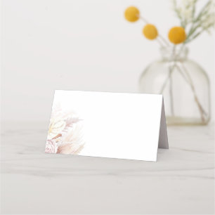 Tarjeta De Asiento Pampas Grass Anthuriums Elegante Boda tropical