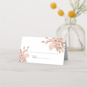 Tarjeta De Asiento Pampas Grass Floral Terracotta Desert Palm Boda