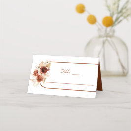 Tarjeta De Asiento Pampas Grass Terracotta Arch Boda Floral