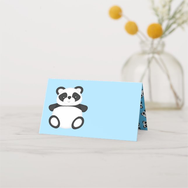 Tarjeta De Asiento Panda Bear Baby Shower (Anverso)