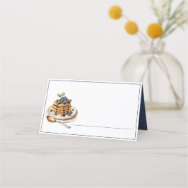 Tarjeta De Asiento Panqueques de Blueberry | Desayuno