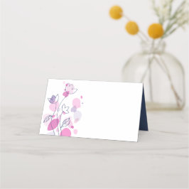 Tarjeta De Asiento Paquetes bodas rosados de la flor de Confetti