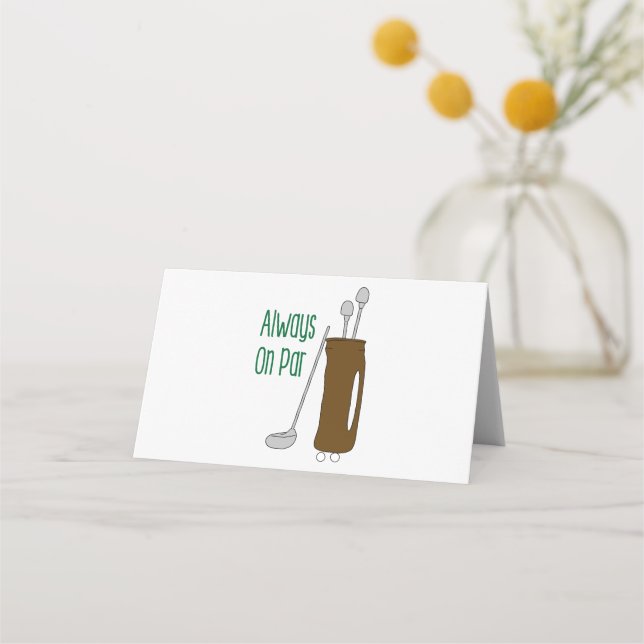 Tarjeta De Asiento Par Golf (Anverso)