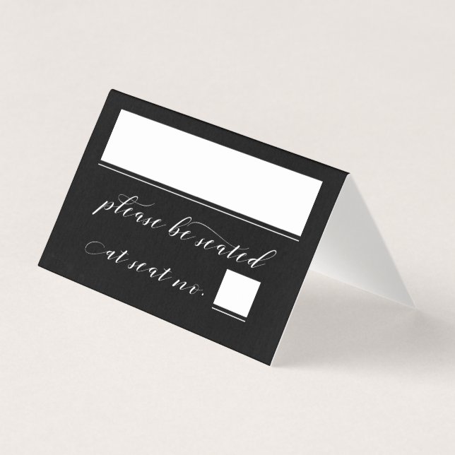 Tarjeta de asiento para Boda de caligrafía rustica (Anverso)