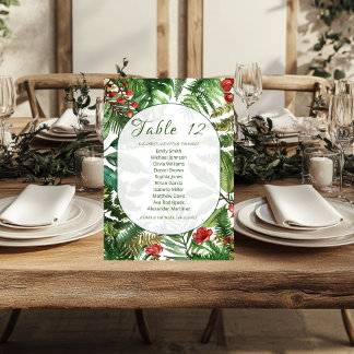 Tarjeta de asiento para Bodas botánicos de los ver