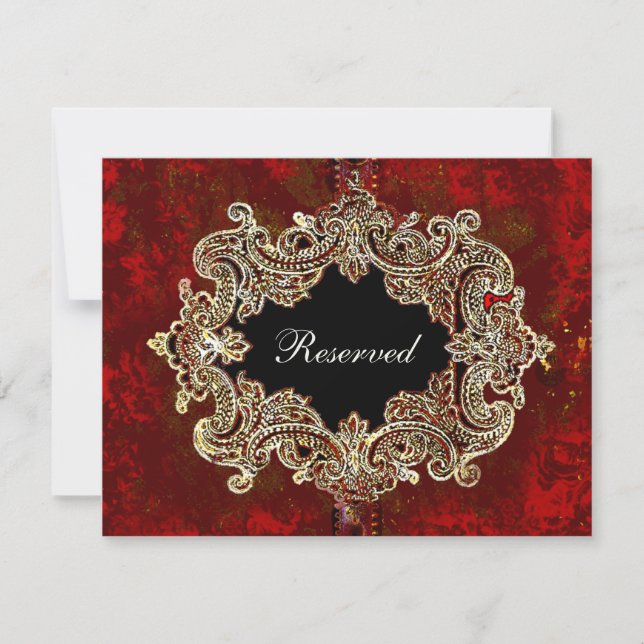 Tarjeta de asiento para mesa de Fiesta Ornate (Anverso)