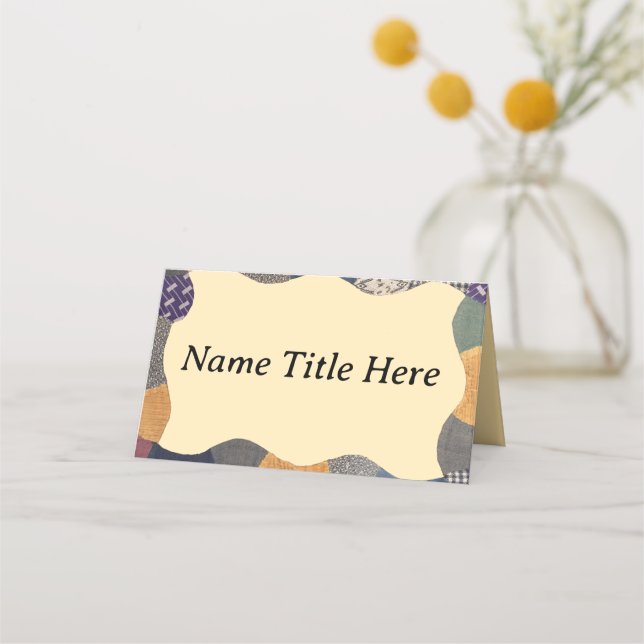 Tarjeta De Asiento Parches de material de tejido de tejido de tejido  (Anverso)