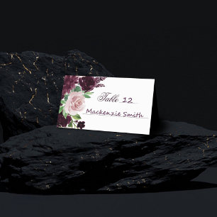 Tarjeta De Asiento Pasiones amorosas Dramático Bouquet de Rosas de