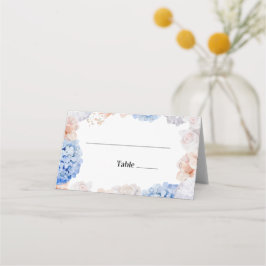 Tarjeta De Asiento Pastel Flowers Hydrangea