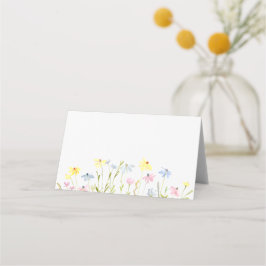 Tarjeta De Asiento Pastel Wildflowers