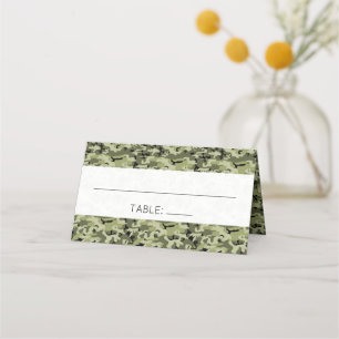 Tarjeta De Asiento Patrón de camuflaje, camo, militar, Boda