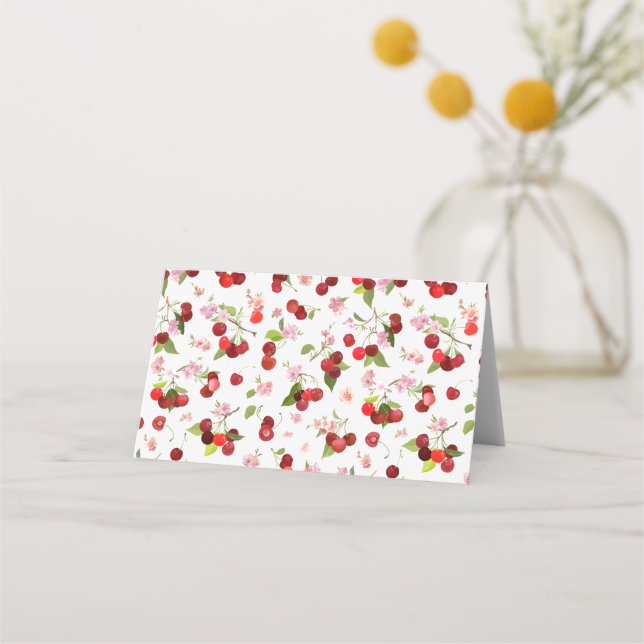 Tarjeta De Asiento Patrón de Cereza 1 (Reverso)