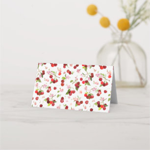 Tarjeta De Asiento Patrón de cerezas 1