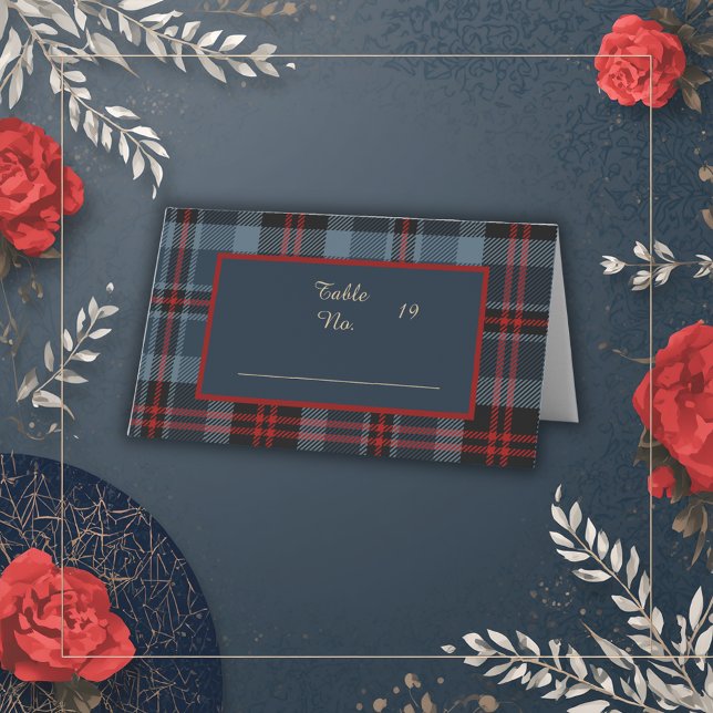 Tarjeta De Asiento patrón de tartán celta azul negro escocés (Subido por el creador)