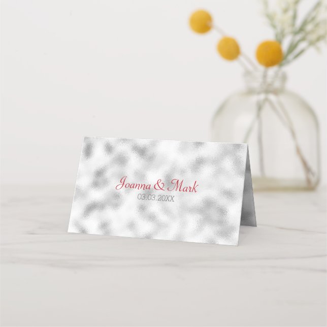 Tarjeta De Asiento Patrón de vidrio gris claro de niebla (Reverso)