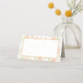 Tarjeta De Asiento Peach Rose Wedding