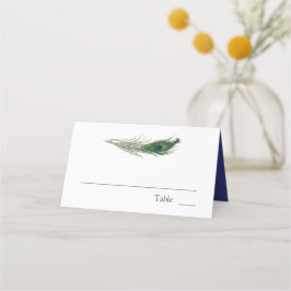 Tarjeta De Asiento Peacock Feather Poise | BODA