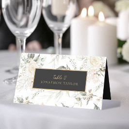 Tarjeta De Asiento Pearl Rubor Floral Elegance Pattern Boda ID989