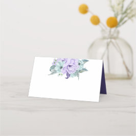 Tarjeta De Asiento Peonias acuáticas de morado de lavanda