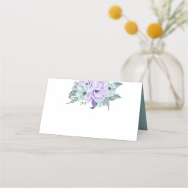 Tarjeta De Asiento Peonias de color púrpura de Mint Lavender