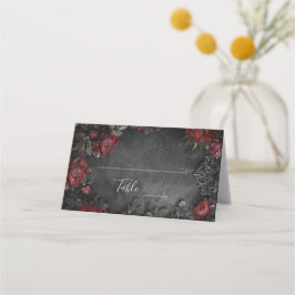 Tarjeta De Asiento Peonías góticas barrocas