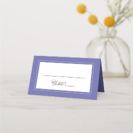 Tarjeta De Asiento Periwinkle Blue Boda Elegante Moda Borde moderno