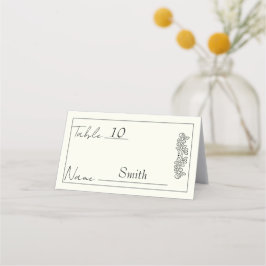 Tarjeta De Asiento "Personalizable Boda de elegancia floral"