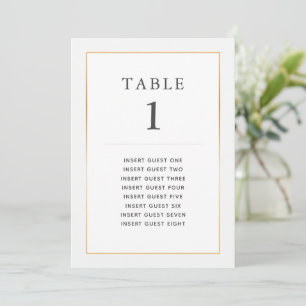 Tarjeta de Asiento Personalizada Simple y Elegante