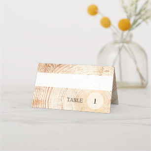 Tarjeta De Asiento Personalizado Número de Tabla Boda Rústico de Made