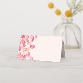 Tarjeta De Asiento Pétalos rosa rosados de Rubor