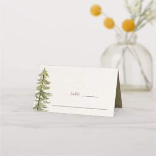 Tarjeta De Asiento Pina acuarela Árboles Biblia Verse Boda