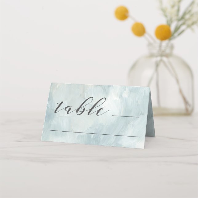 Tarjeta De Asiento Pinceladas artísticas modernas y onduladas (Anverso)