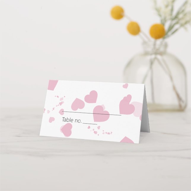 Tarjeta De Asiento Pink Love heart (Anverso)