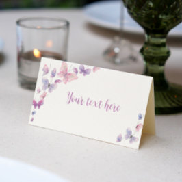 Tarjeta De Asiento Pink Purple Butterfly Birday Place Card