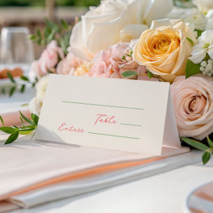 Tarjeta De Asiento Pink verde extravagante