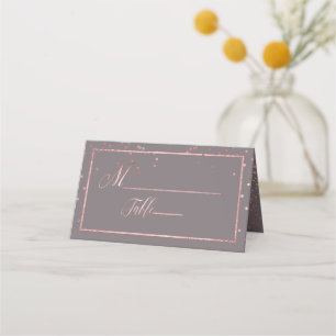 Tarjeta De Asiento PixDezines Dazzled Faux Rosa Gold DIY fondo