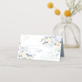 Tarjeta De Asiento PixDezines H2 Hortensias Azules Rosas Crema