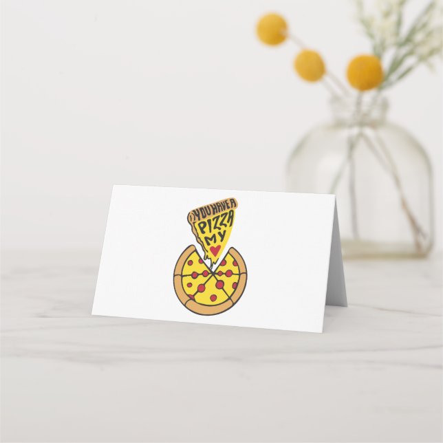 Tarjeta De Asiento Pizza Mania (Anverso)