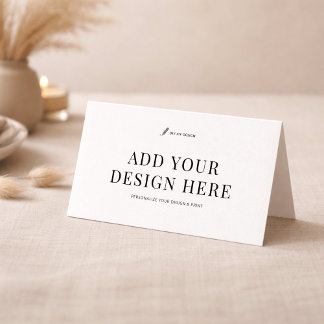Tarjeta De Asiento Place Card Printing Custom Artwork Bi-Fold Cards
