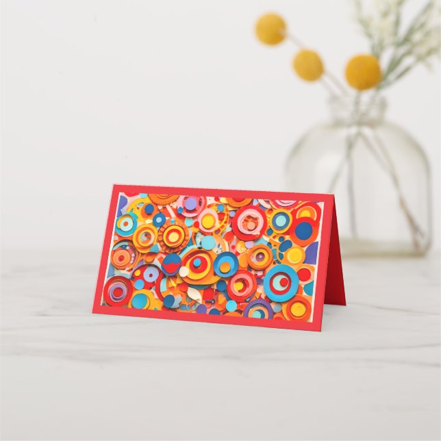 Tarjeta De Asiento Place Cards for Kids' Party (Anverso)