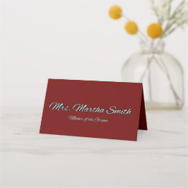 Tarjeta De Asiento Placecards Boda de Borgoña