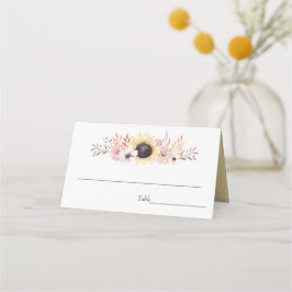 Tarjeta De Asiento Placecards de Sunflowers Bouquet Boda