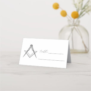Tarjeta De Asiento Plaza masónica y masonería