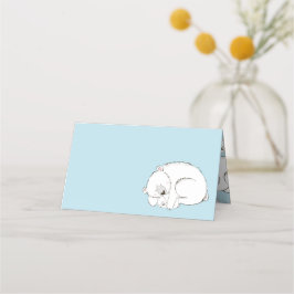 Tarjeta De Asiento Polar Bear Baby Shower Winter Boy Blue
