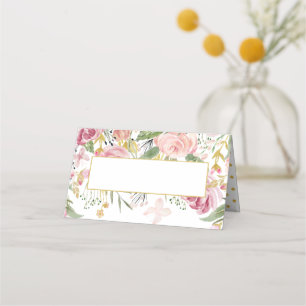 Tarjeta De Asiento Polvo Rosas de color oro rosado Colocación de tarj
