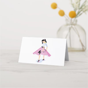Tarjeta De Asiento Poodle Skirt