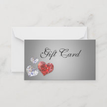 Precious Diamond Hearts Elegant Gift Certificate